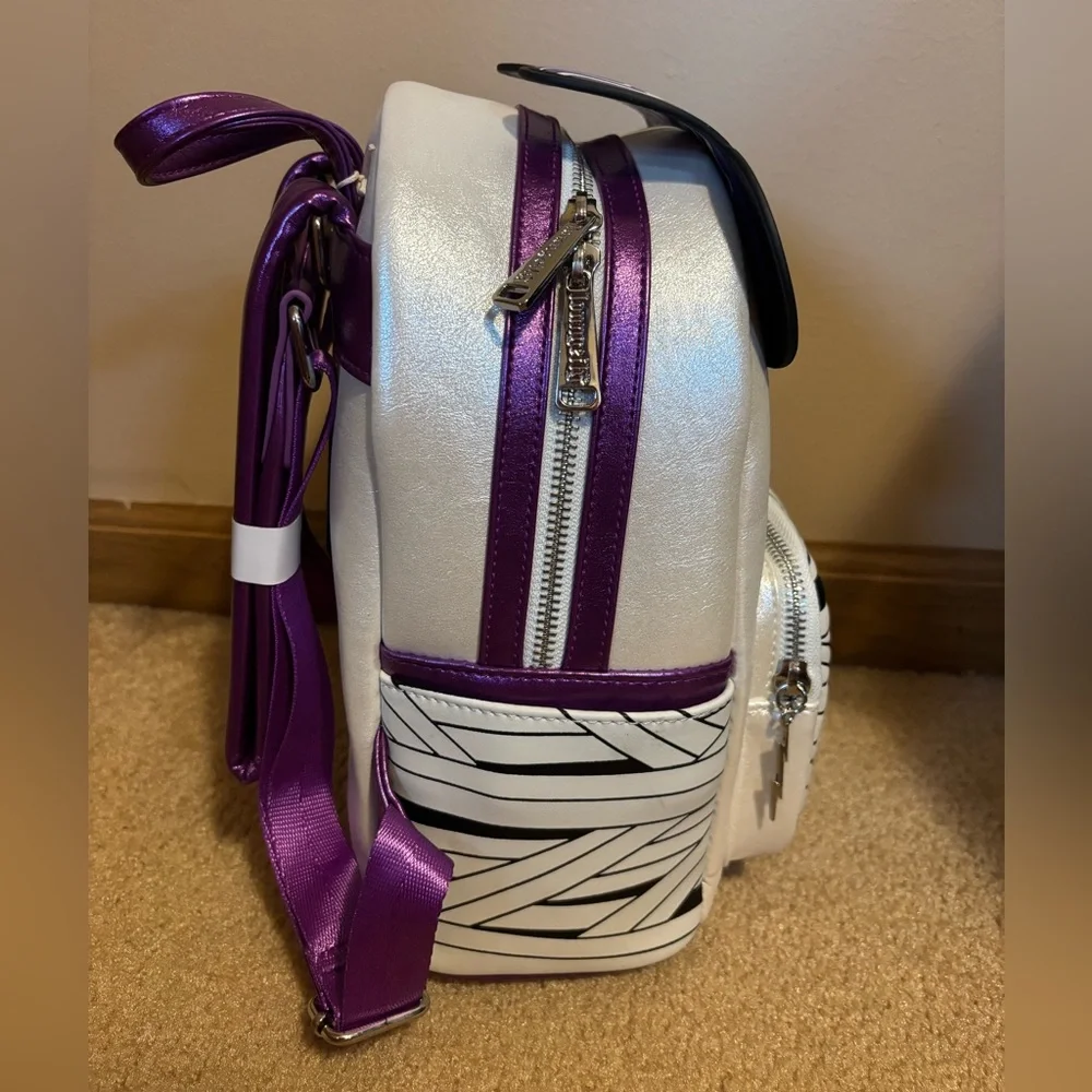 Loungefly Disney Minnie Mouse Bride Frankenstein Glow in the Dark Mini Backpack - Picture 5 of 13